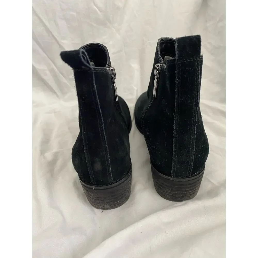 Aqua College Waterproof Black Suede Leather Ankle Boots Siz 8.5